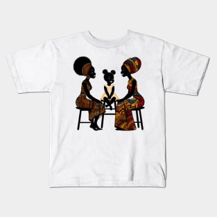 Afrocentric Women And Girl Kids T-Shirt